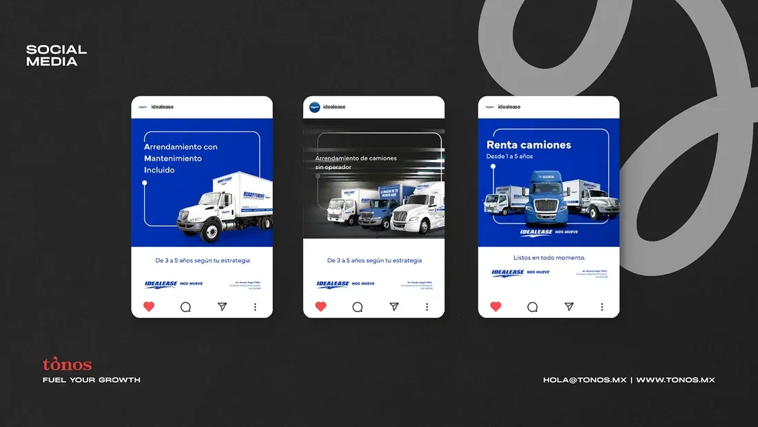 Idealease Chihuahua — publicaciones para redes sociales
